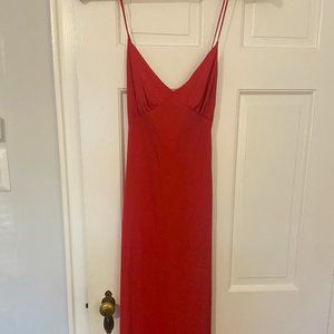 Madewell - The Layton Midi Slip Dress in Rosy Hibiscus